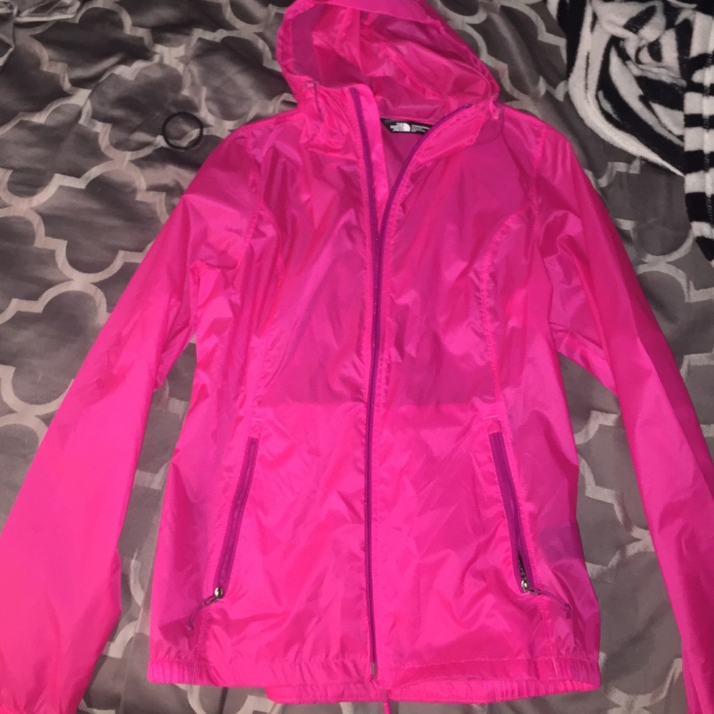 Hot pink rain/wind jacket